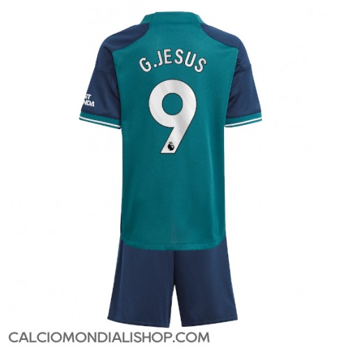 Maglie da calcio Arsenal Gabriel Jesus #9 Terza Maglia Bambino 2023-24 Manica Corta (+ Pantaloni corti)